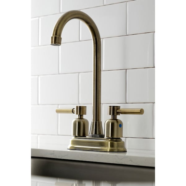 KB8493DL Bar Faucet, Antique Brass